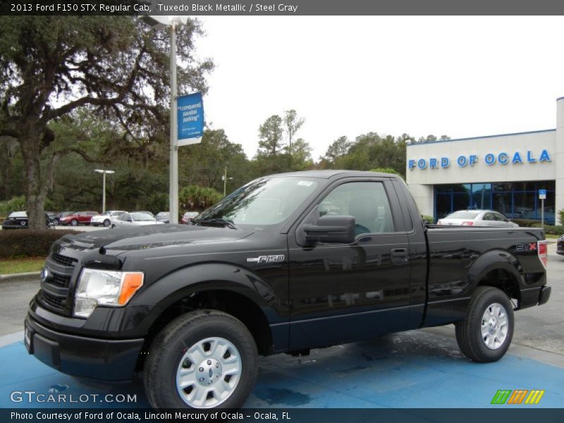 Tuxedo Black Metallic / Steel Gray 2013 Ford F150 STX Regular Cab