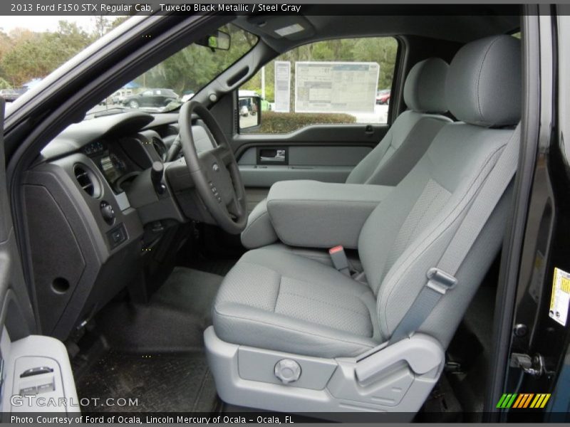 Tuxedo Black Metallic / Steel Gray 2013 Ford F150 STX Regular Cab