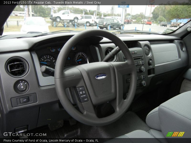 Tuxedo Black Metallic / Steel Gray 2013 Ford F150 STX Regular Cab