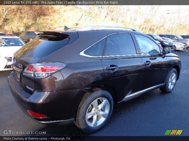 Fire Agate Pearl / Saddle Tan/Espresso Birds Eye Maple 2013 Lexus RX 350 AWD