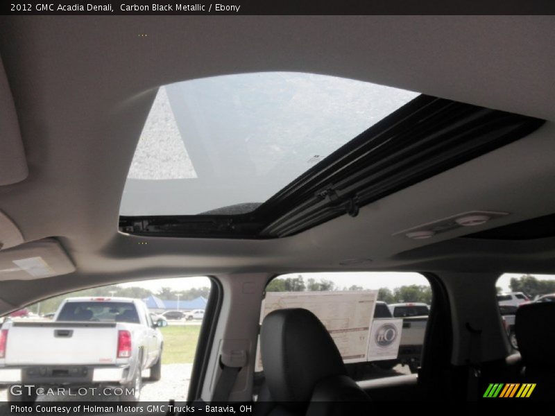 Carbon Black Metallic / Ebony 2012 GMC Acadia Denali