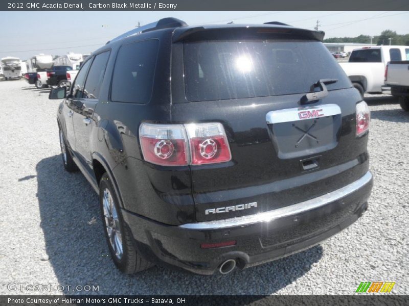 Carbon Black Metallic / Ebony 2012 GMC Acadia Denali