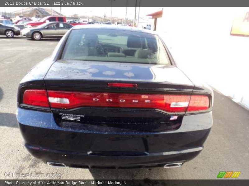 Jazz Blue / Black 2013 Dodge Charger SE