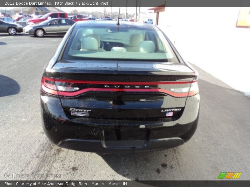 Pitch Black / Black/Light Frost 2013 Dodge Dart Limited