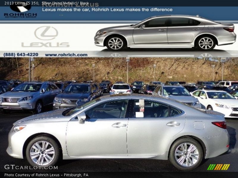 Silver Lining Metallic / Black 2013 Lexus ES 350