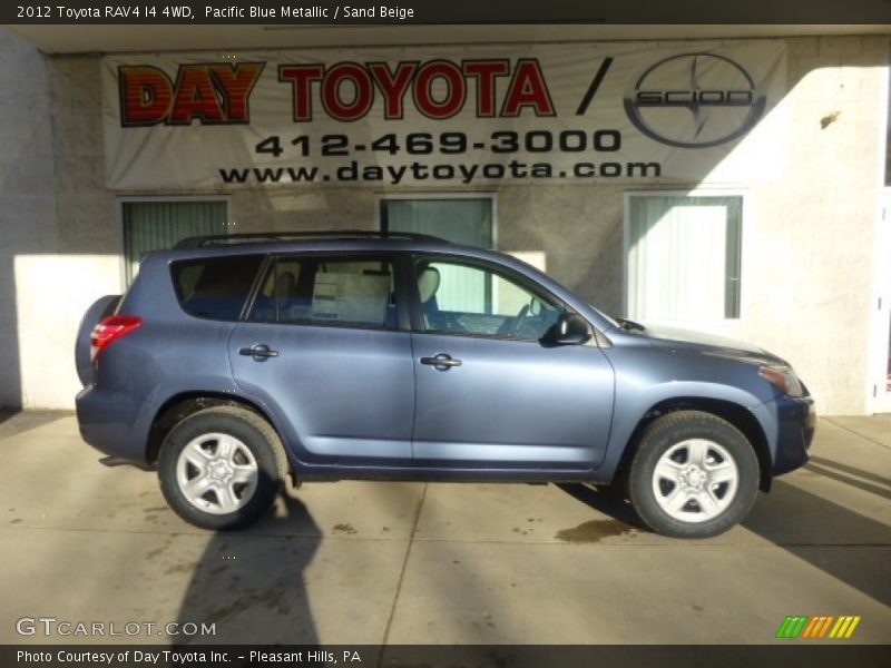 Pacific Blue Metallic / Sand Beige 2012 Toyota RAV4 I4 4WD