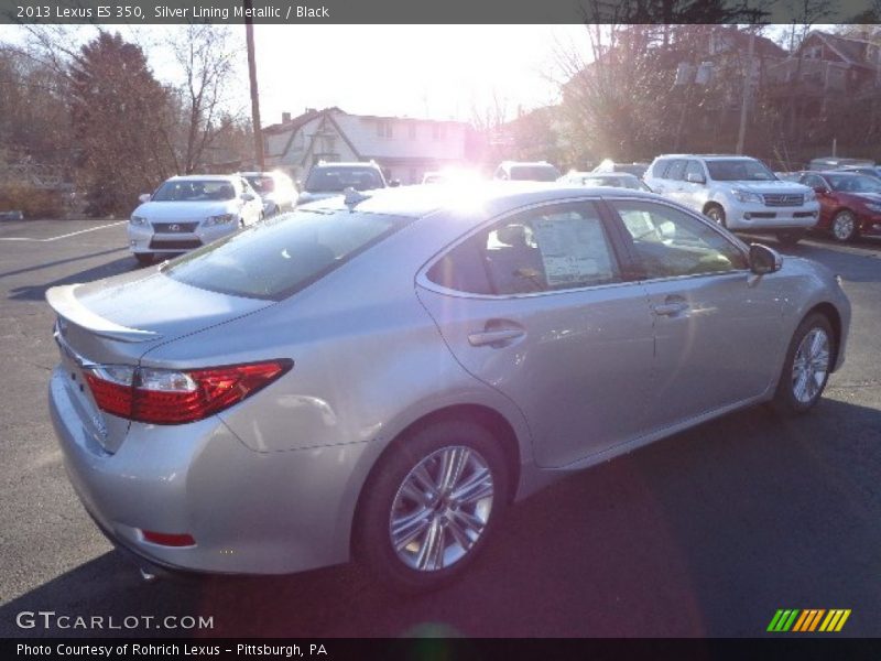 Silver Lining Metallic / Black 2013 Lexus ES 350