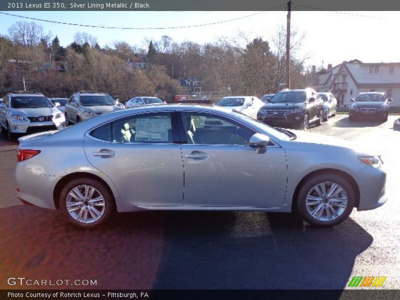 Silver Lining Metallic / Black 2013 Lexus ES 350