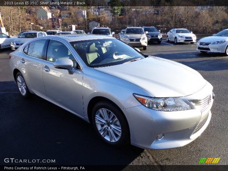 Silver Lining Metallic / Black 2013 Lexus ES 350