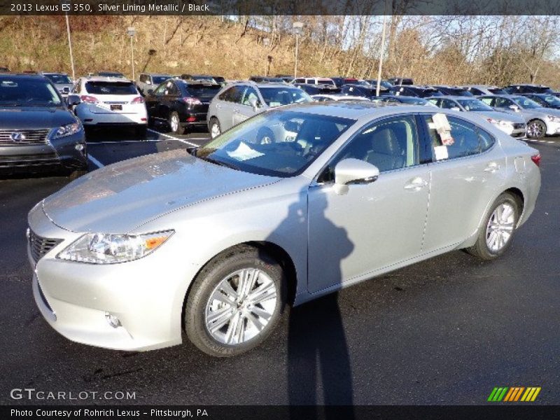 Silver Lining Metallic / Black 2013 Lexus ES 350