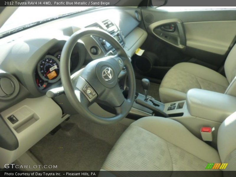 Pacific Blue Metallic / Sand Beige 2012 Toyota RAV4 I4 4WD