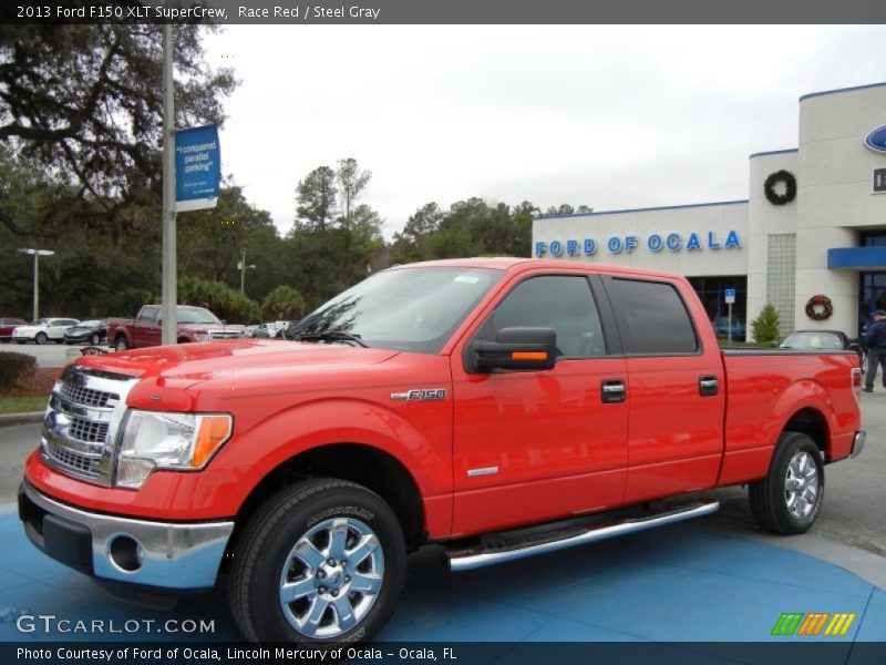 Race Red / Steel Gray 2013 Ford F150 XLT SuperCrew