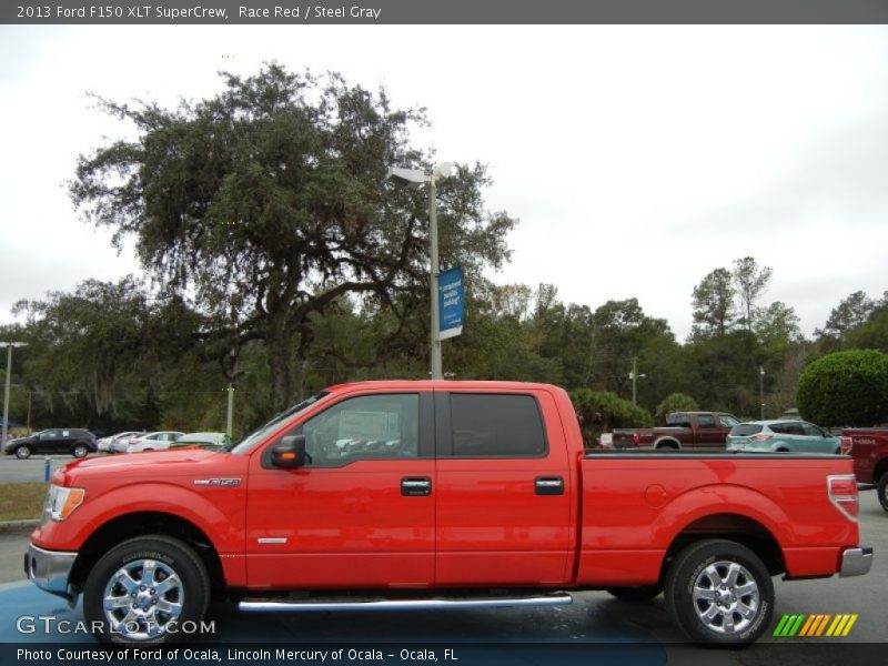 Race Red / Steel Gray 2013 Ford F150 XLT SuperCrew