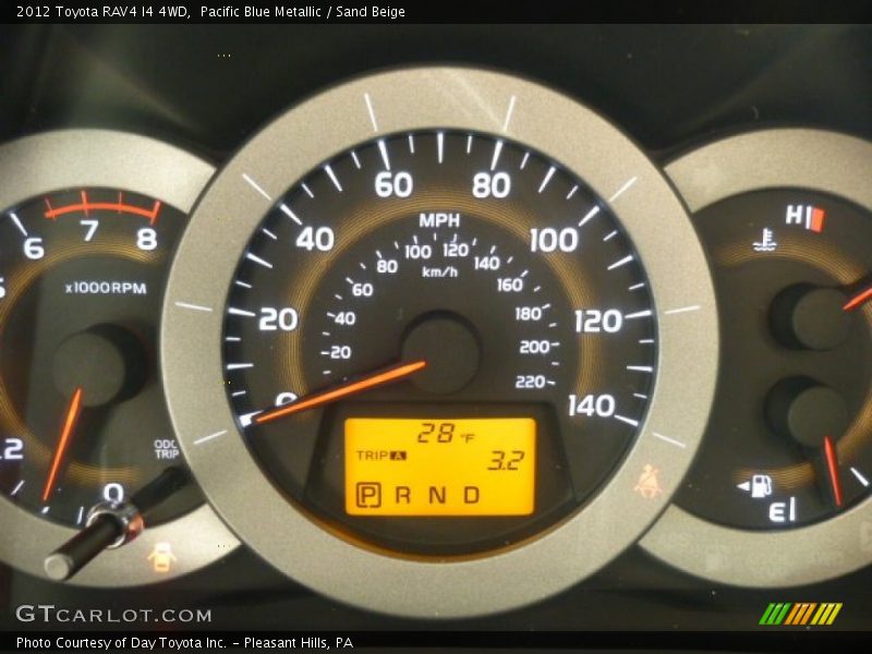 Pacific Blue Metallic / Sand Beige 2012 Toyota RAV4 I4 4WD