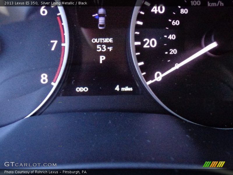 Silver Lining Metallic / Black 2013 Lexus ES 350