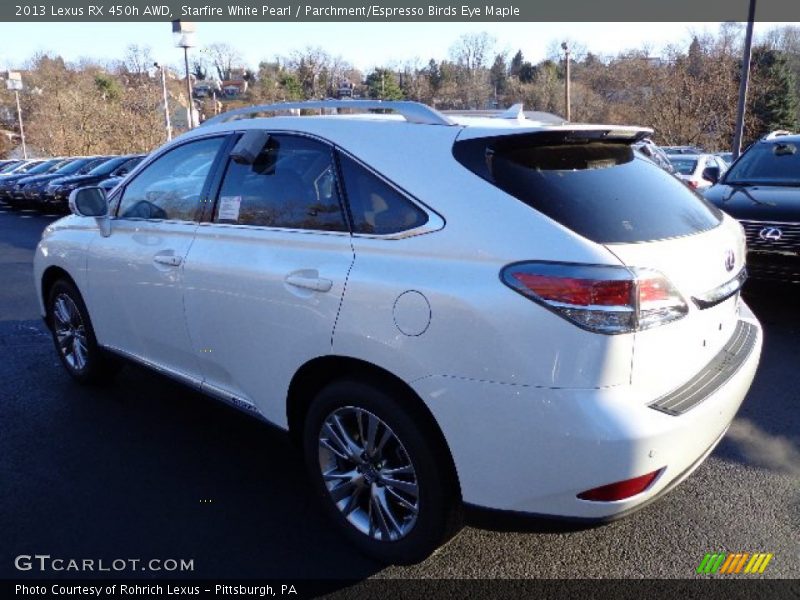 Starfire White Pearl / Parchment/Espresso Birds Eye Maple 2013 Lexus RX 450h AWD