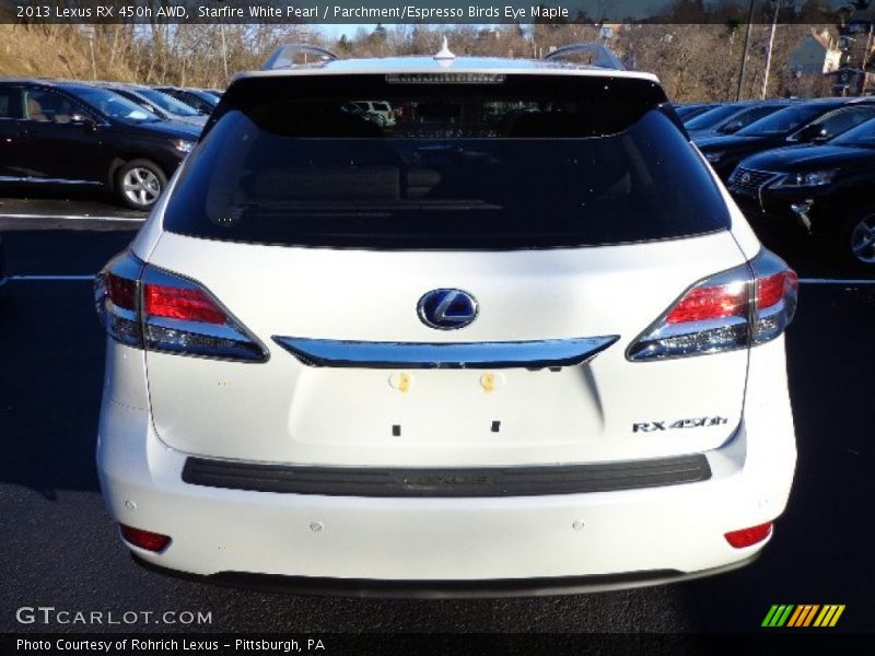 Starfire White Pearl / Parchment/Espresso Birds Eye Maple 2013 Lexus RX 450h AWD