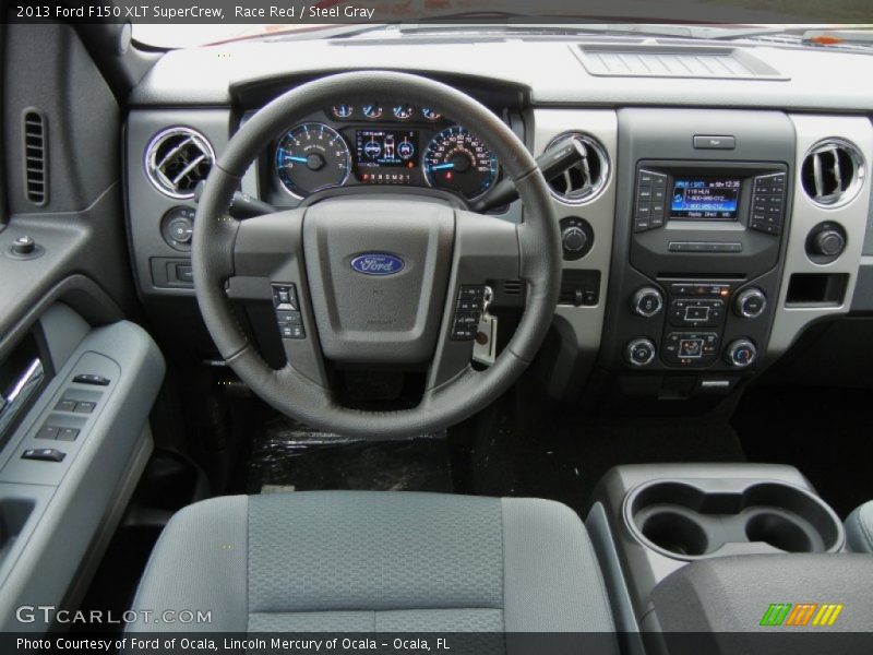 Race Red / Steel Gray 2013 Ford F150 XLT SuperCrew
