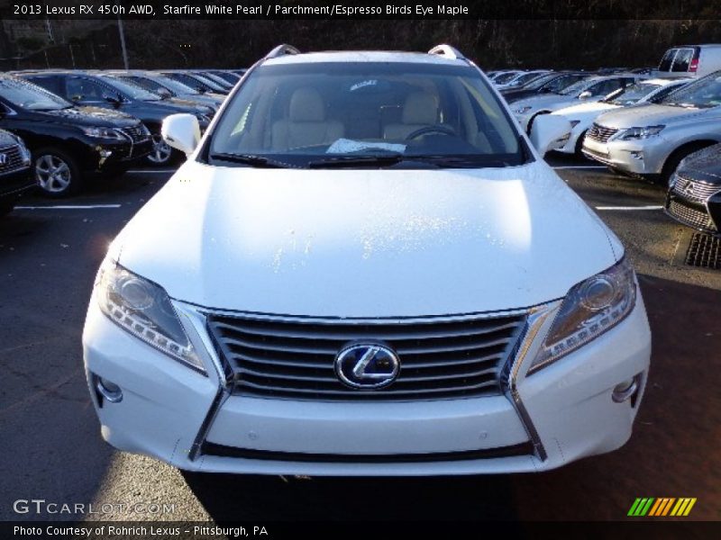 Starfire White Pearl / Parchment/Espresso Birds Eye Maple 2013 Lexus RX 450h AWD
