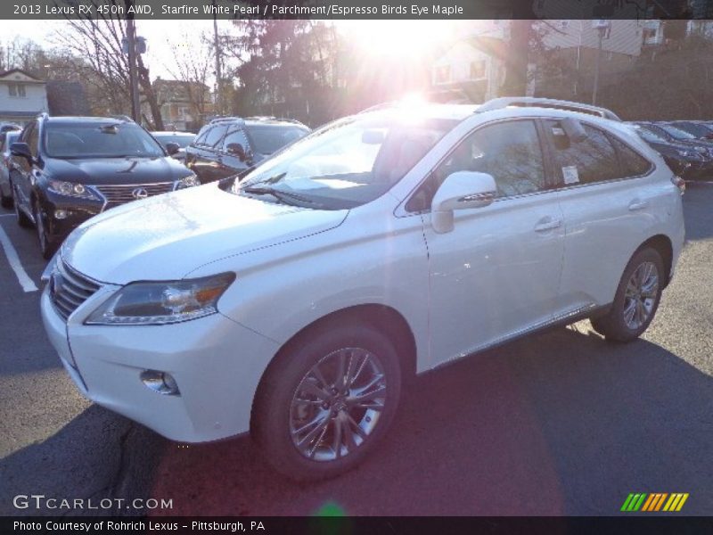 Starfire White Pearl / Parchment/Espresso Birds Eye Maple 2013 Lexus RX 450h AWD
