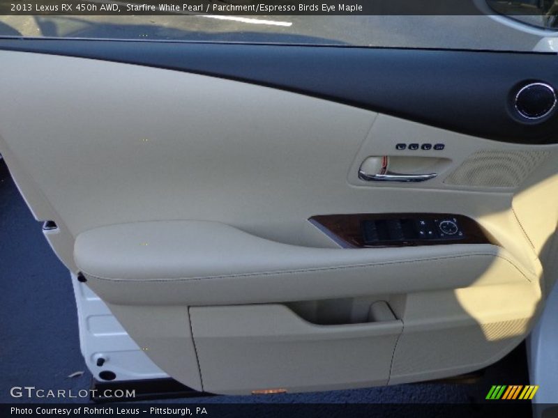 Starfire White Pearl / Parchment/Espresso Birds Eye Maple 2013 Lexus RX 450h AWD