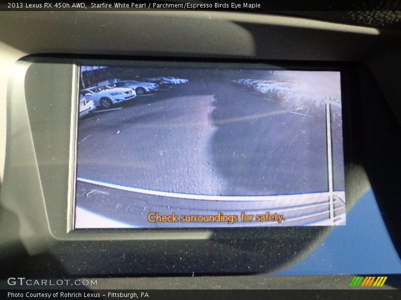 Starfire White Pearl / Parchment/Espresso Birds Eye Maple 2013 Lexus RX 450h AWD