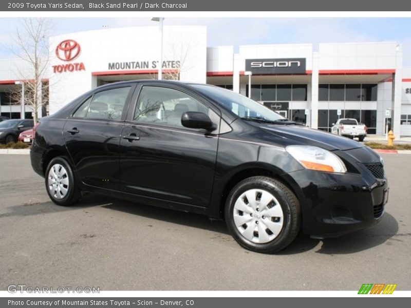 Black Sand Pearl / Dark Charcoal 2009 Toyota Yaris Sedan