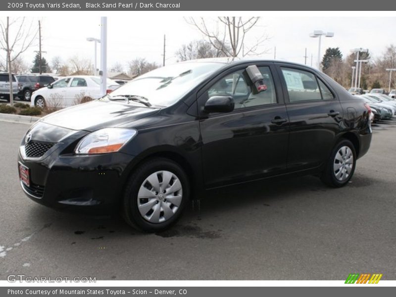Black Sand Pearl / Dark Charcoal 2009 Toyota Yaris Sedan