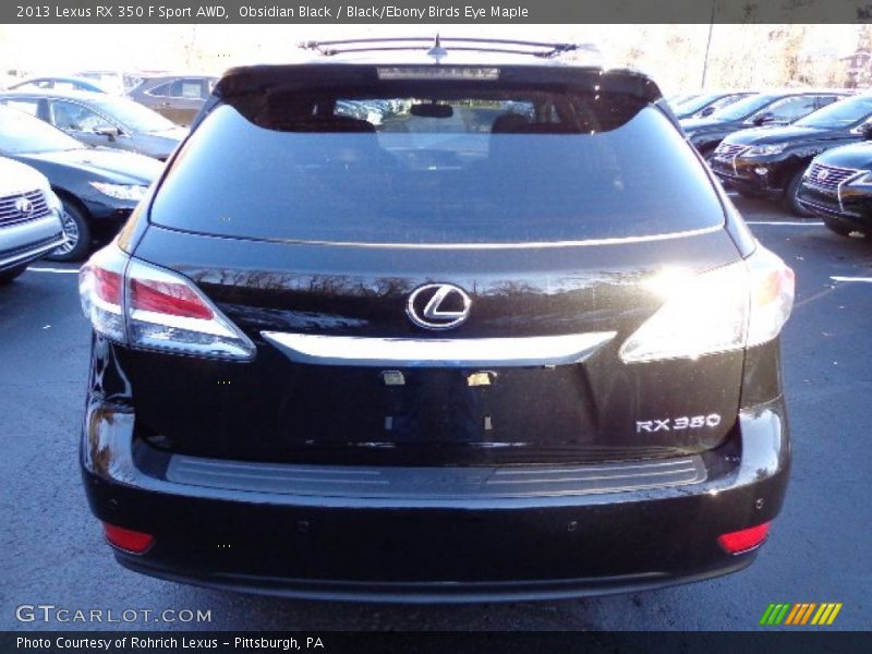 Obsidian Black / Black/Ebony Birds Eye Maple 2013 Lexus RX 350 F Sport AWD