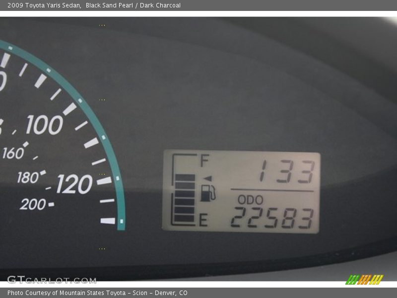 Black Sand Pearl / Dark Charcoal 2009 Toyota Yaris Sedan