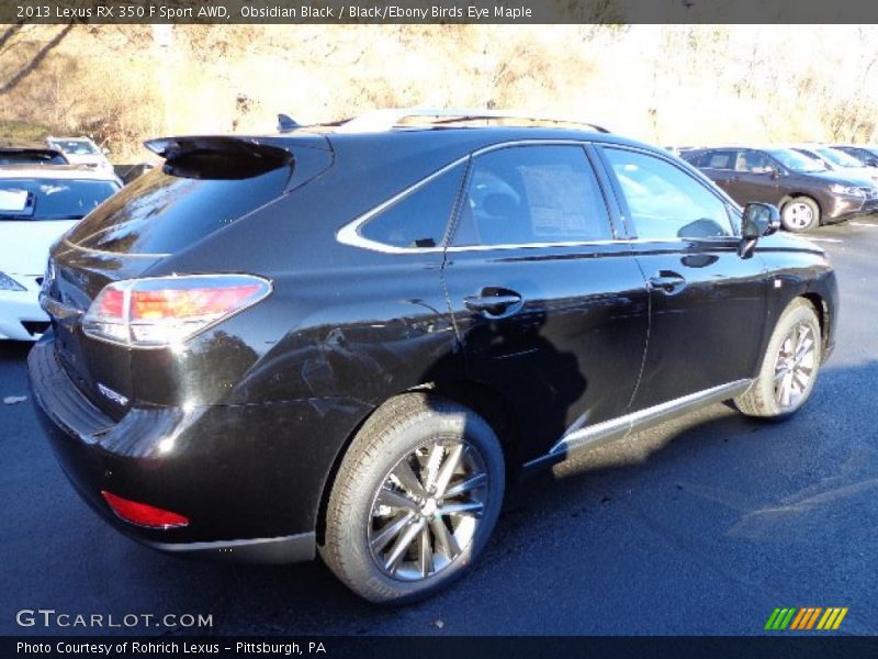 Obsidian Black / Black/Ebony Birds Eye Maple 2013 Lexus RX 350 F Sport AWD