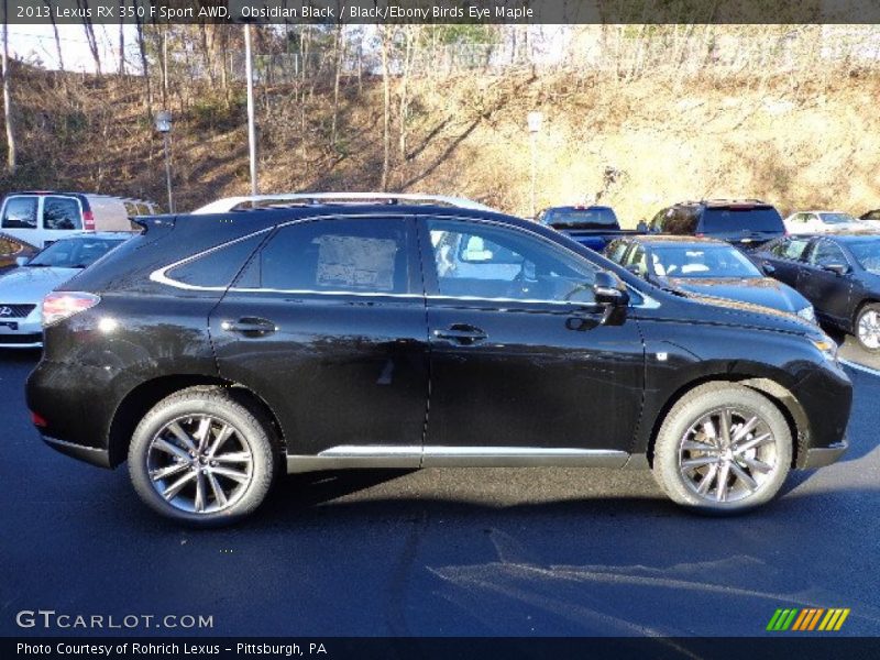 Obsidian Black / Black/Ebony Birds Eye Maple 2013 Lexus RX 350 F Sport AWD