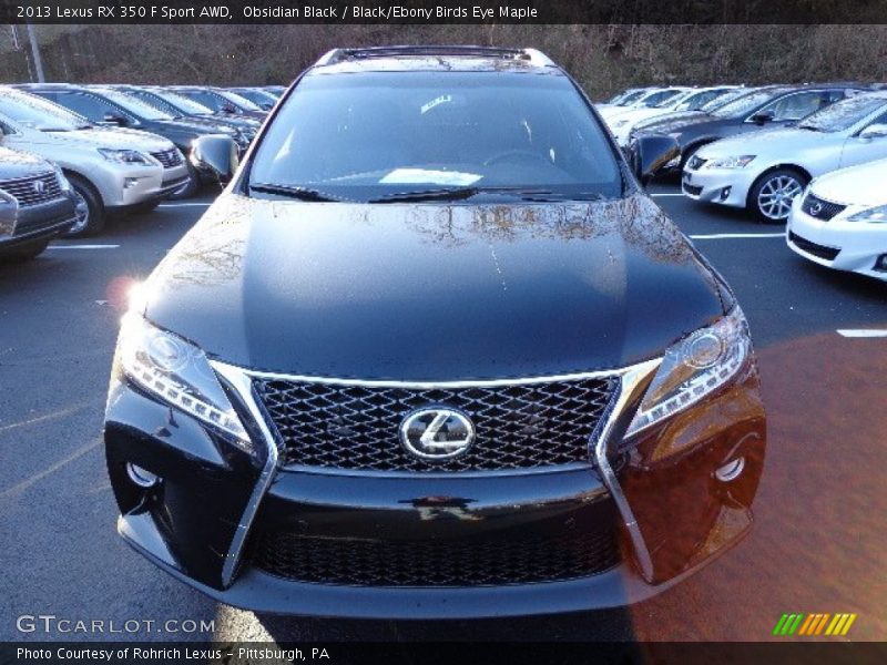 Obsidian Black / Black/Ebony Birds Eye Maple 2013 Lexus RX 350 F Sport AWD