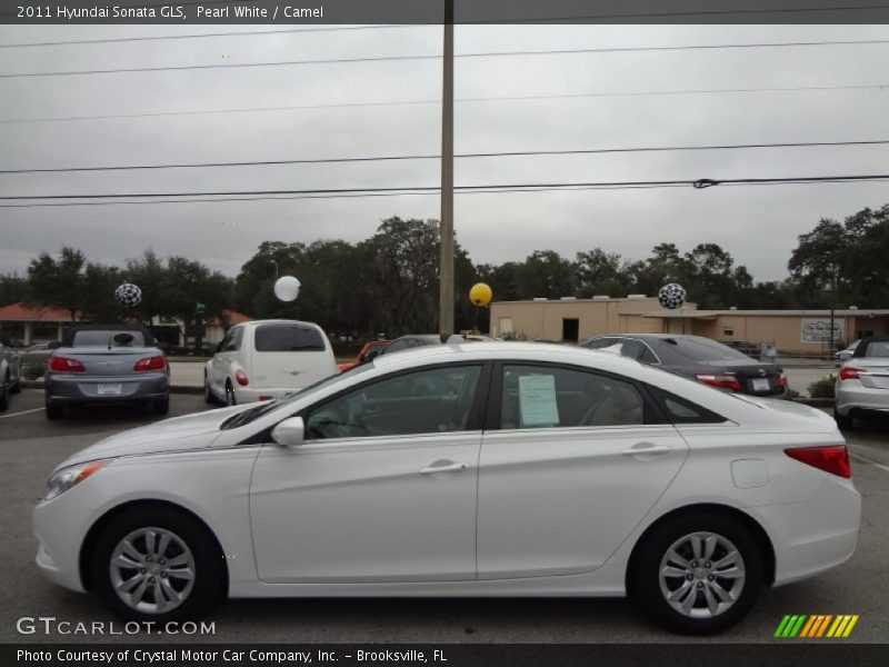 Pearl White / Camel 2011 Hyundai Sonata GLS