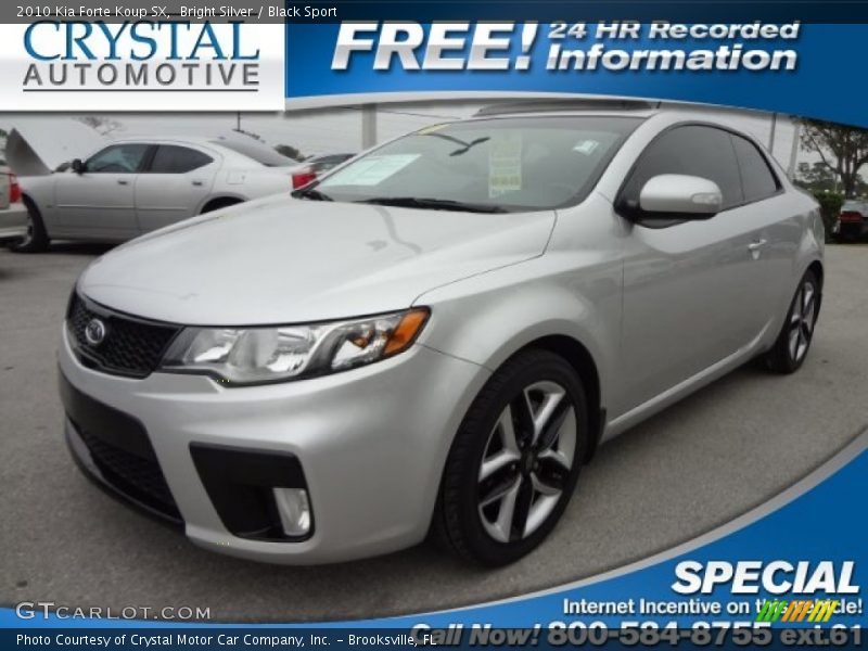 Bright Silver / Black Sport 2010 Kia Forte Koup SX