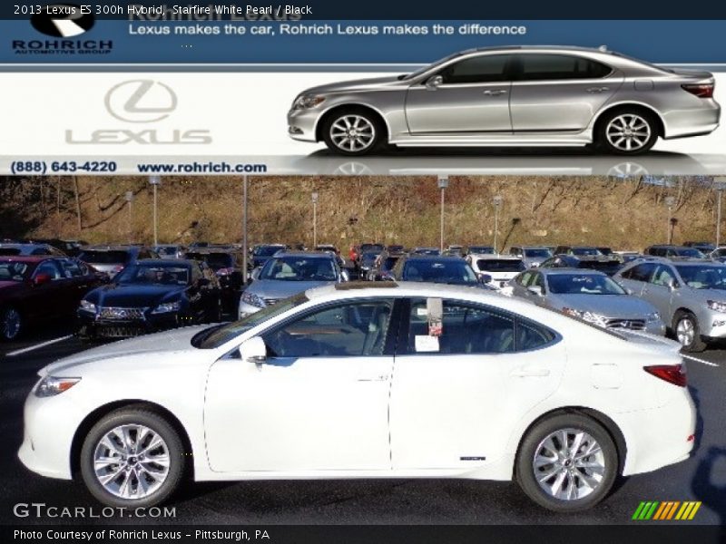 Starfire White Pearl / Black 2013 Lexus ES 300h Hybrid
