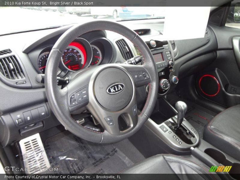 Bright Silver / Black Sport 2010 Kia Forte Koup SX