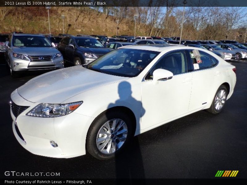 Starfire White Pearl / Black 2013 Lexus ES 300h Hybrid