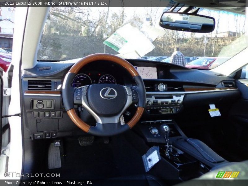 Starfire White Pearl / Black 2013 Lexus ES 300h Hybrid