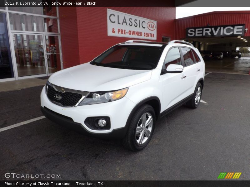 Snow White Pearl / Black 2013 Kia Sorento EX V6
