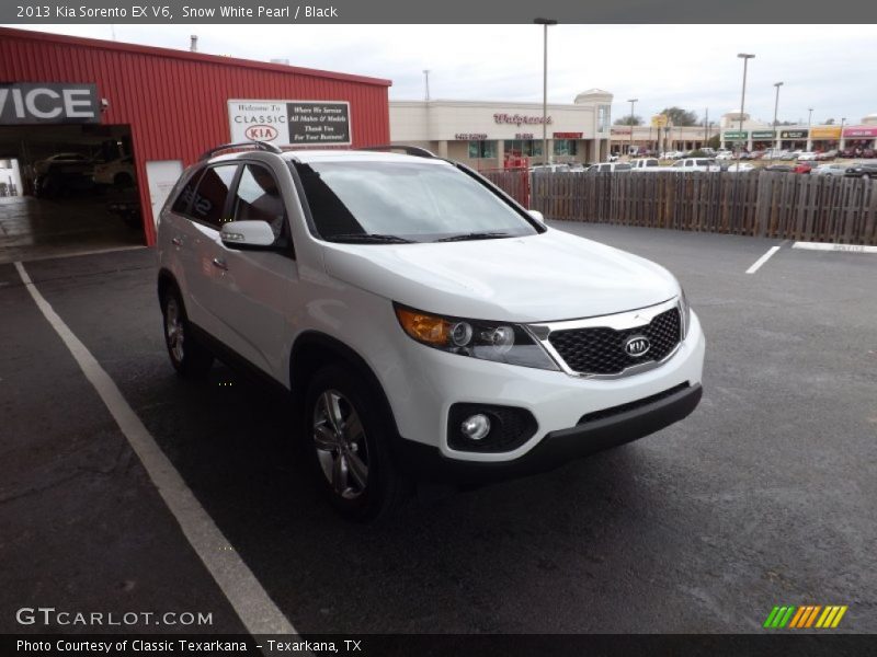 Snow White Pearl / Black 2013 Kia Sorento EX V6