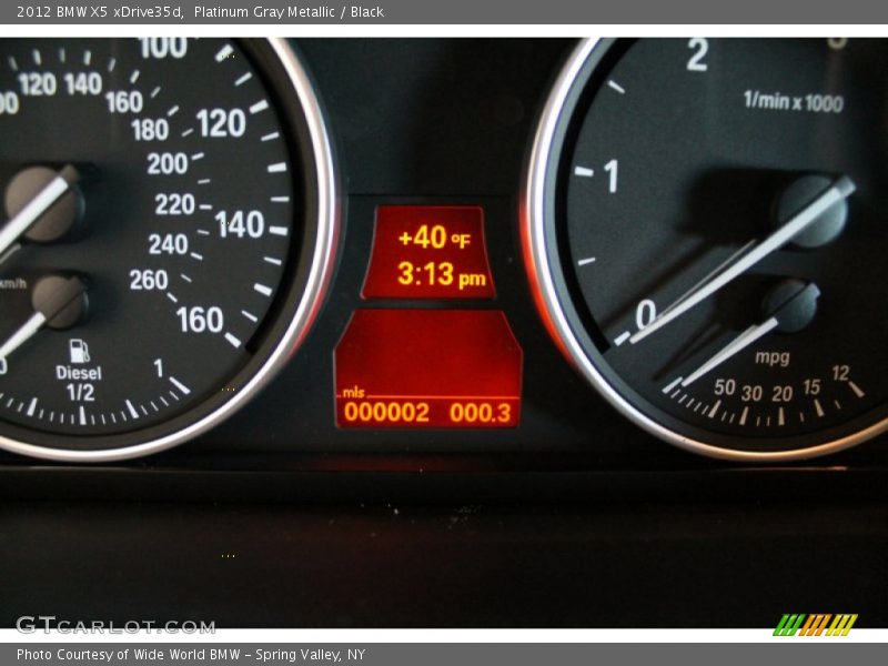 Platinum Gray Metallic / Black 2012 BMW X5 xDrive35d