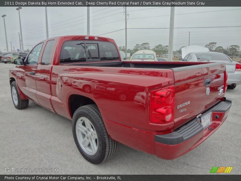 Deep Cherry Red Crystal Pearl / Dark Slate Gray/Medium Slate Gray 2011 Dodge Dakota Big Horn Extended Cab