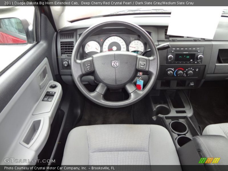 Deep Cherry Red Crystal Pearl / Dark Slate Gray/Medium Slate Gray 2011 Dodge Dakota Big Horn Extended Cab