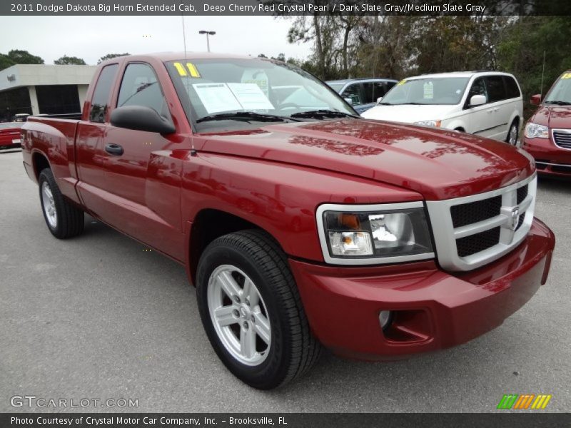 Deep Cherry Red Crystal Pearl / Dark Slate Gray/Medium Slate Gray 2011 Dodge Dakota Big Horn Extended Cab