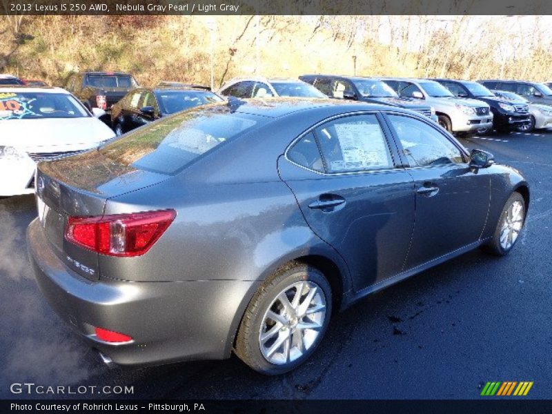 Nebula Gray Pearl / Light Gray 2013 Lexus IS 250 AWD