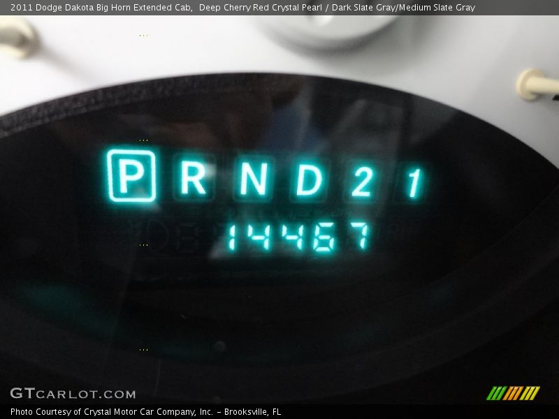 Deep Cherry Red Crystal Pearl / Dark Slate Gray/Medium Slate Gray 2011 Dodge Dakota Big Horn Extended Cab