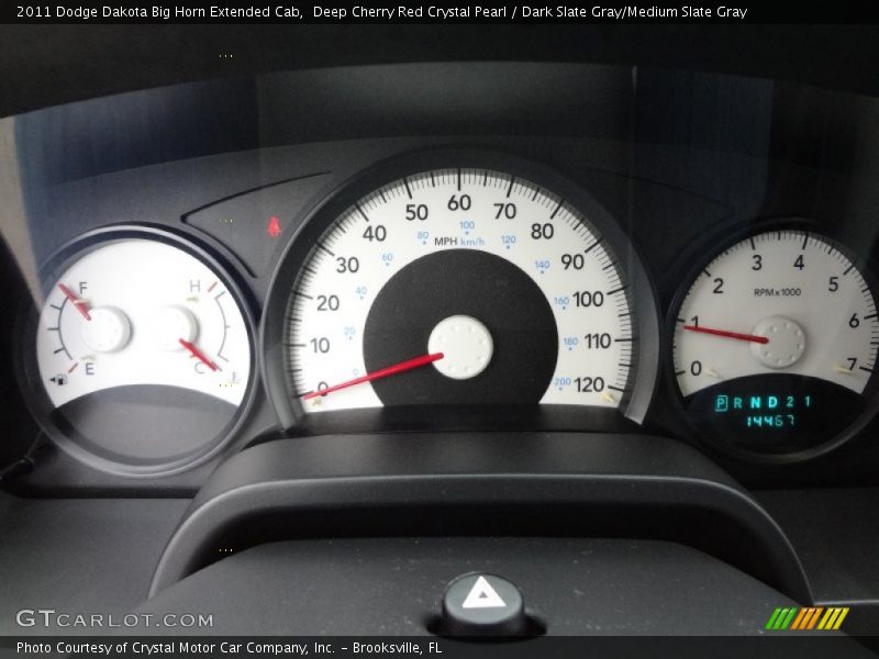 Deep Cherry Red Crystal Pearl / Dark Slate Gray/Medium Slate Gray 2011 Dodge Dakota Big Horn Extended Cab