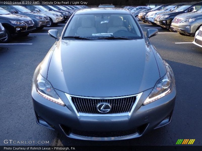 Nebula Gray Pearl / Light Gray 2013 Lexus IS 250 AWD