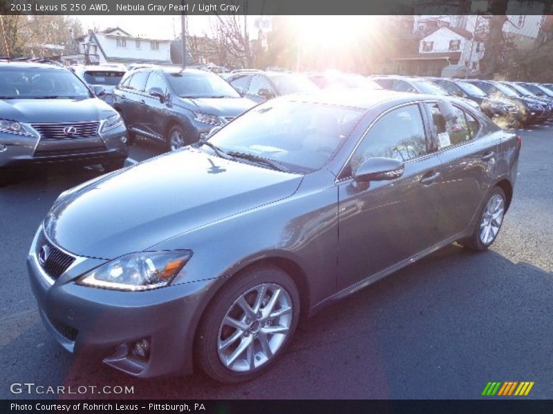 Nebula Gray Pearl / Light Gray 2013 Lexus IS 250 AWD